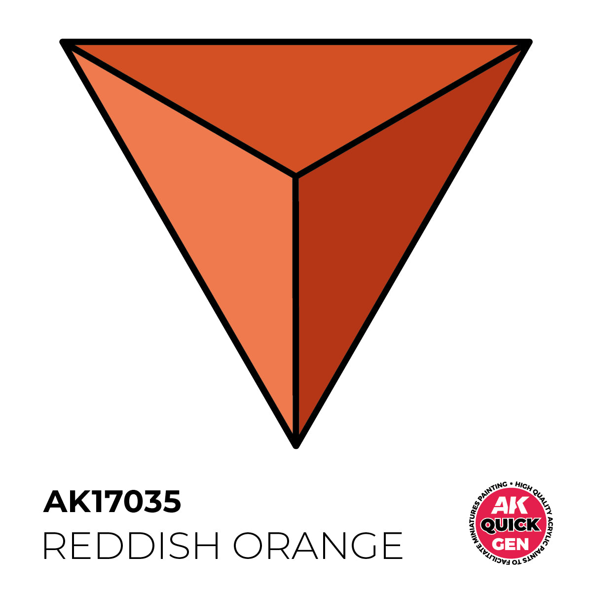 AK17035 - REDDISH ORANGE-  18ML - QUICK GEN COLOR