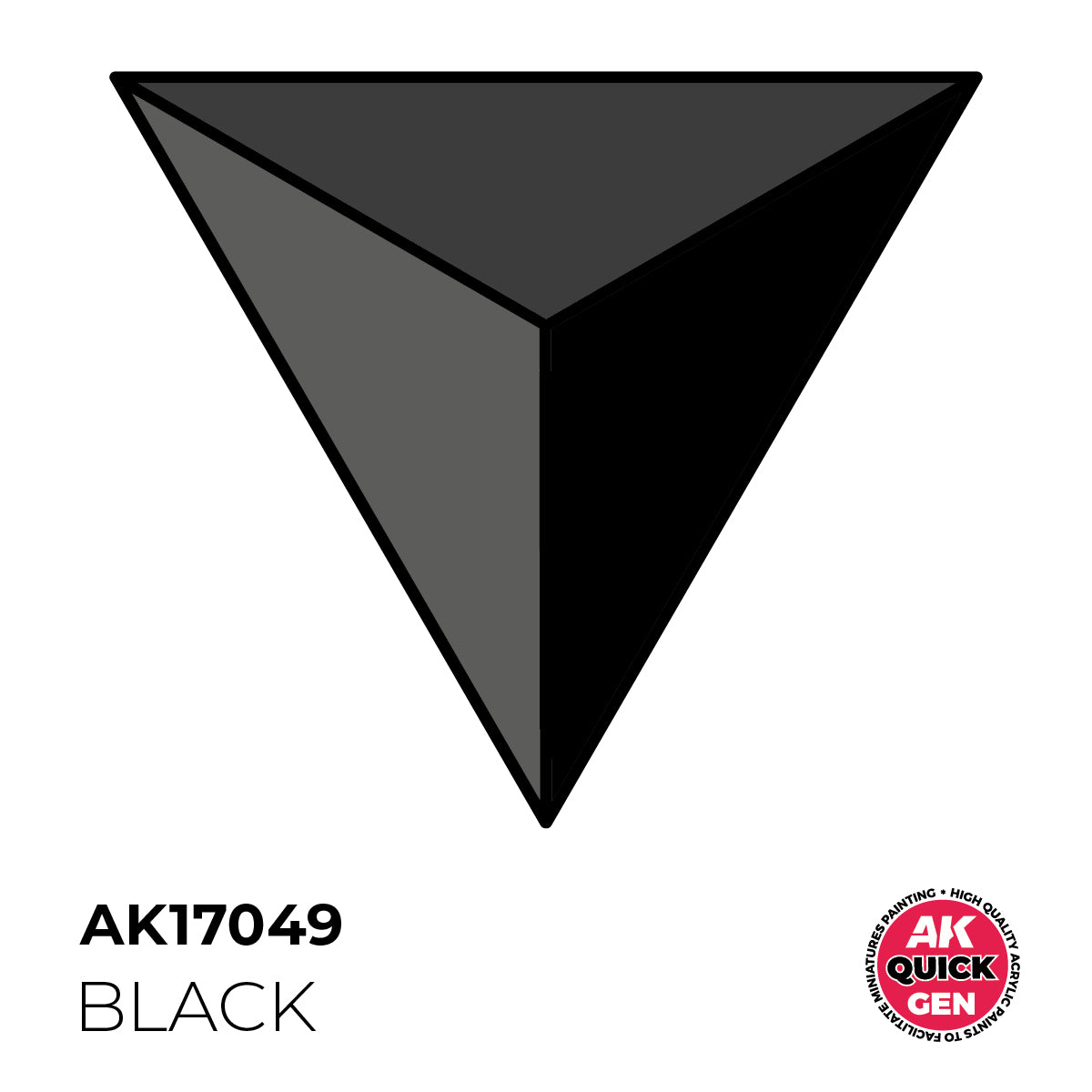 AK17049 - BLACK -  18ML - QUICK GEN COLOR