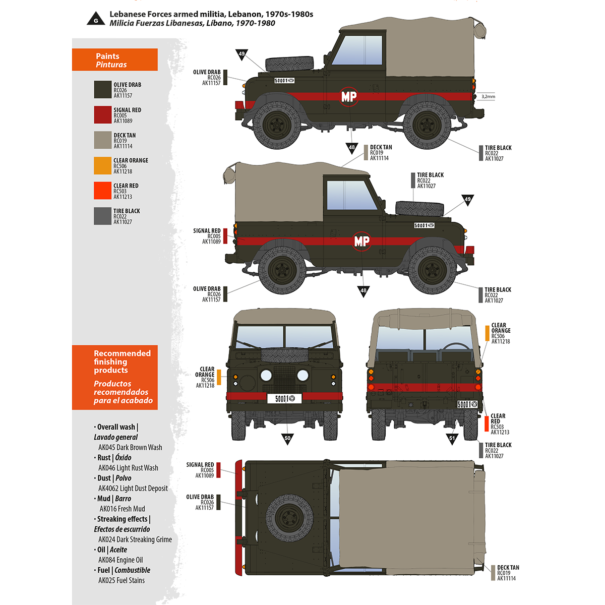 AK35012 - 1/35 -LAND ROVER 88 SERIES IIA ROVER 8