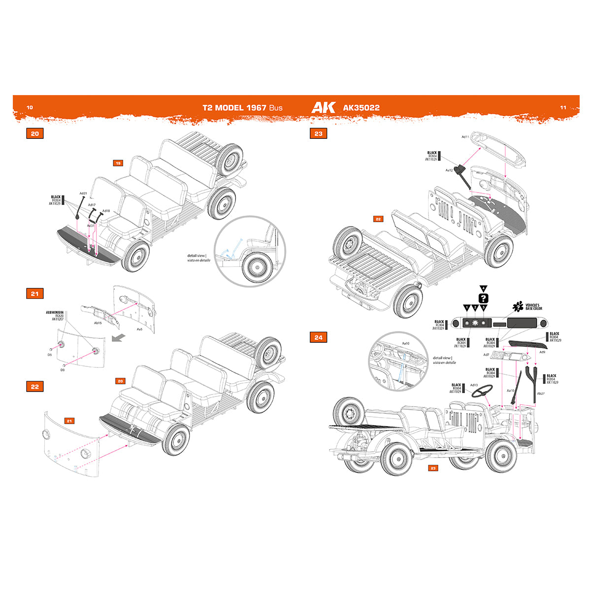AK35022 - T2 MODEL 1967 BUS 1/35