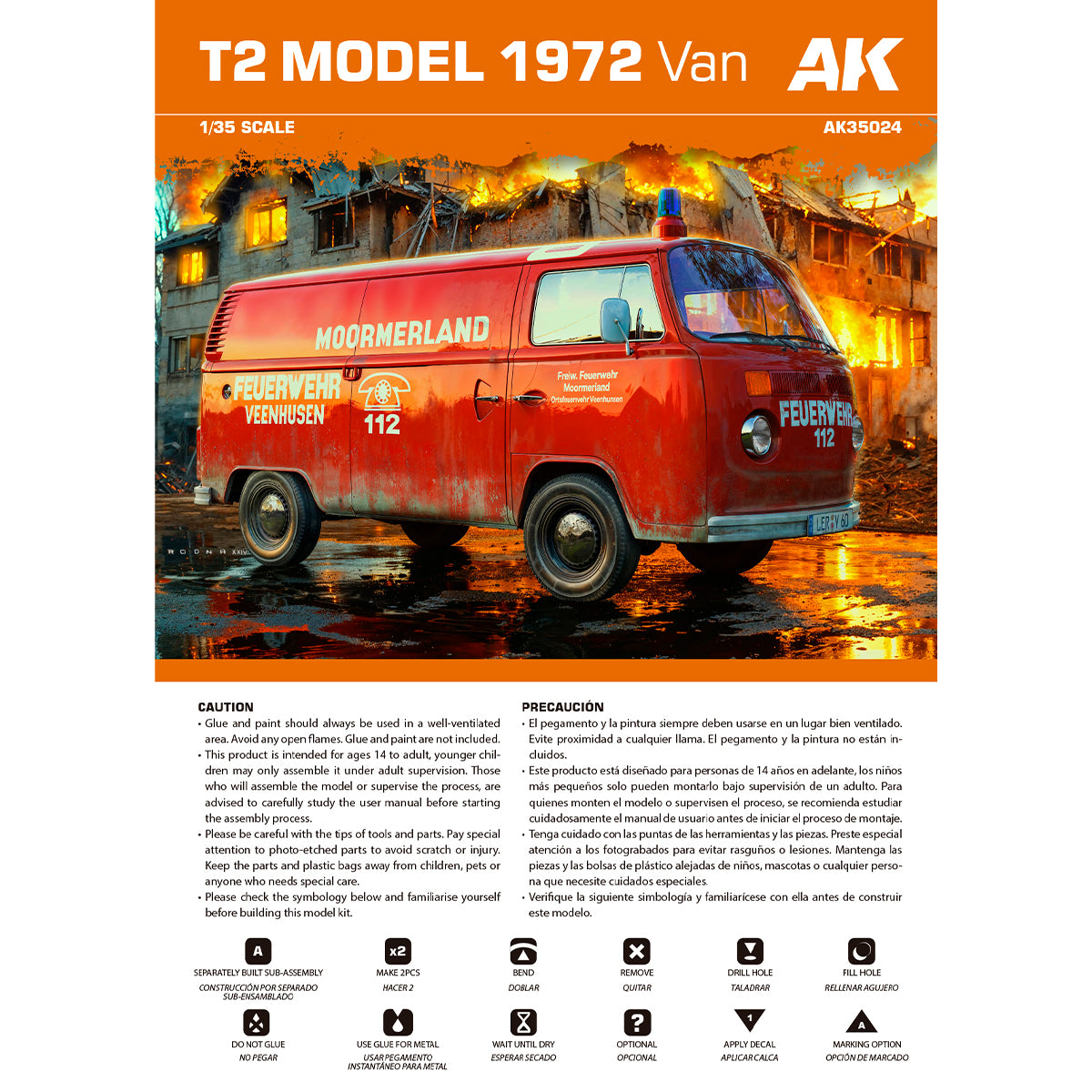 AK35024 - T2 MODEL 1972 VAN 1/35
