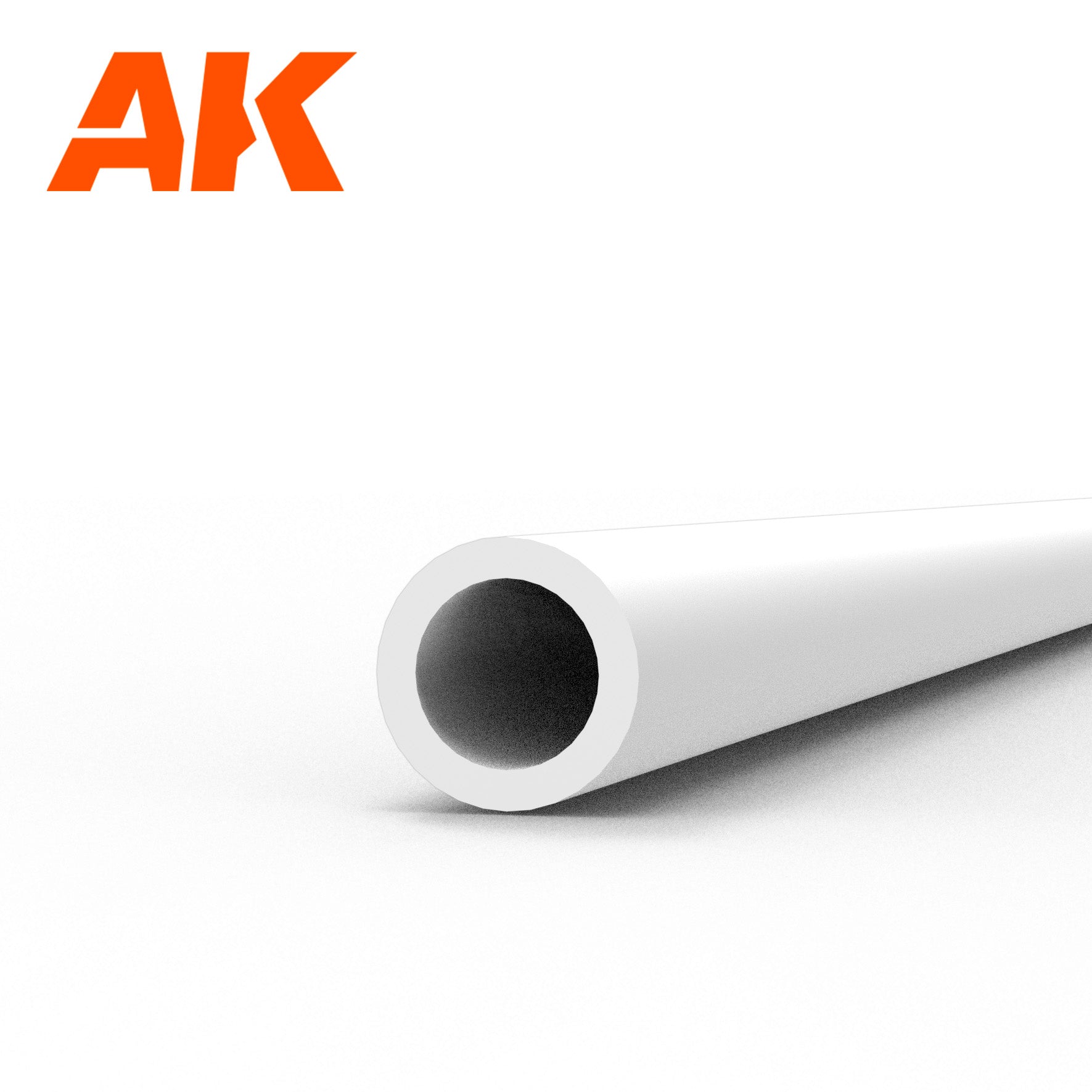 AK6542 - Hollow Tube - Styrene strip - 2.00D x 350mm (W.T. 0,7MM) - (6 units)