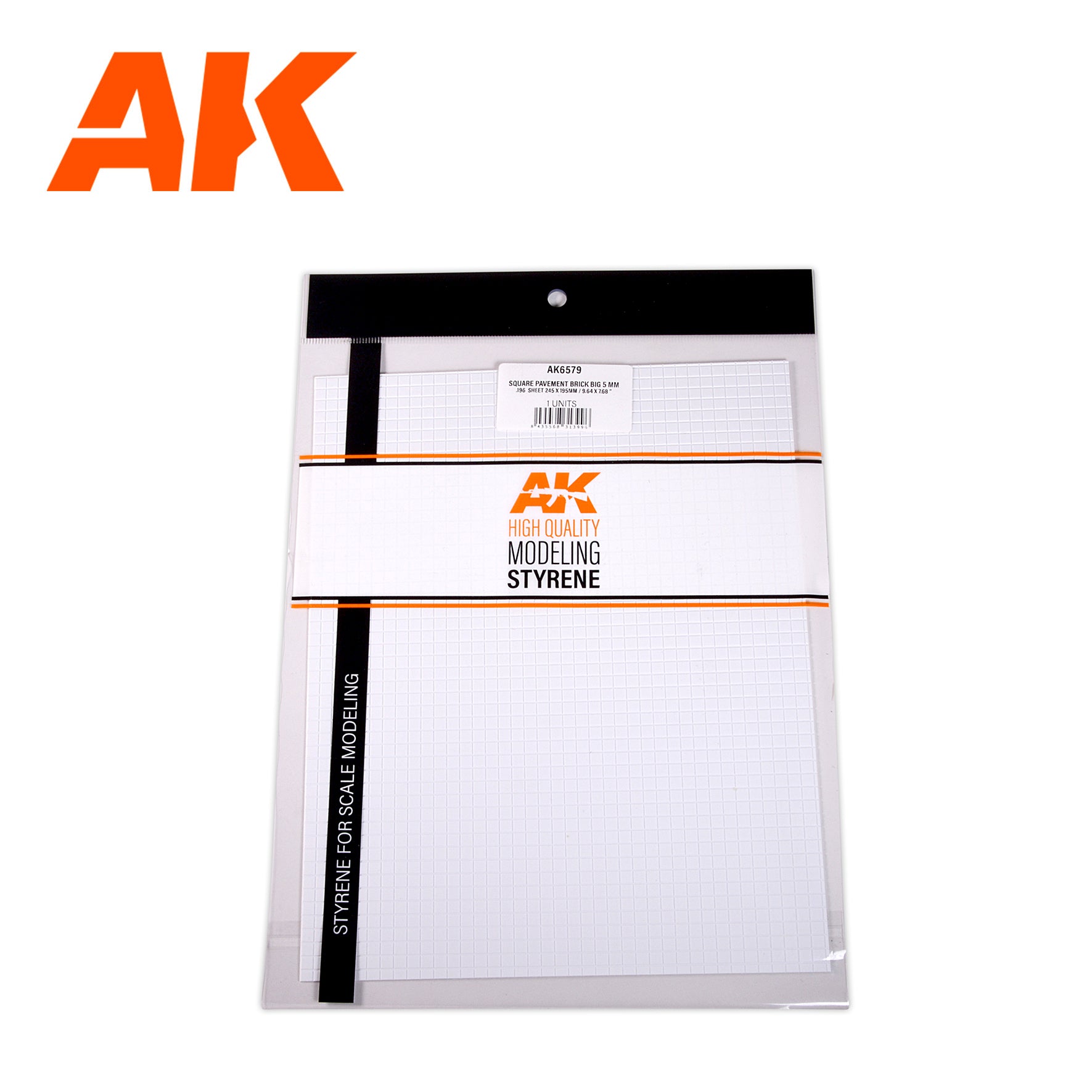 AK6579 - Square Pavement Brick BIG - 5mm/196 sheets - 245 x 195