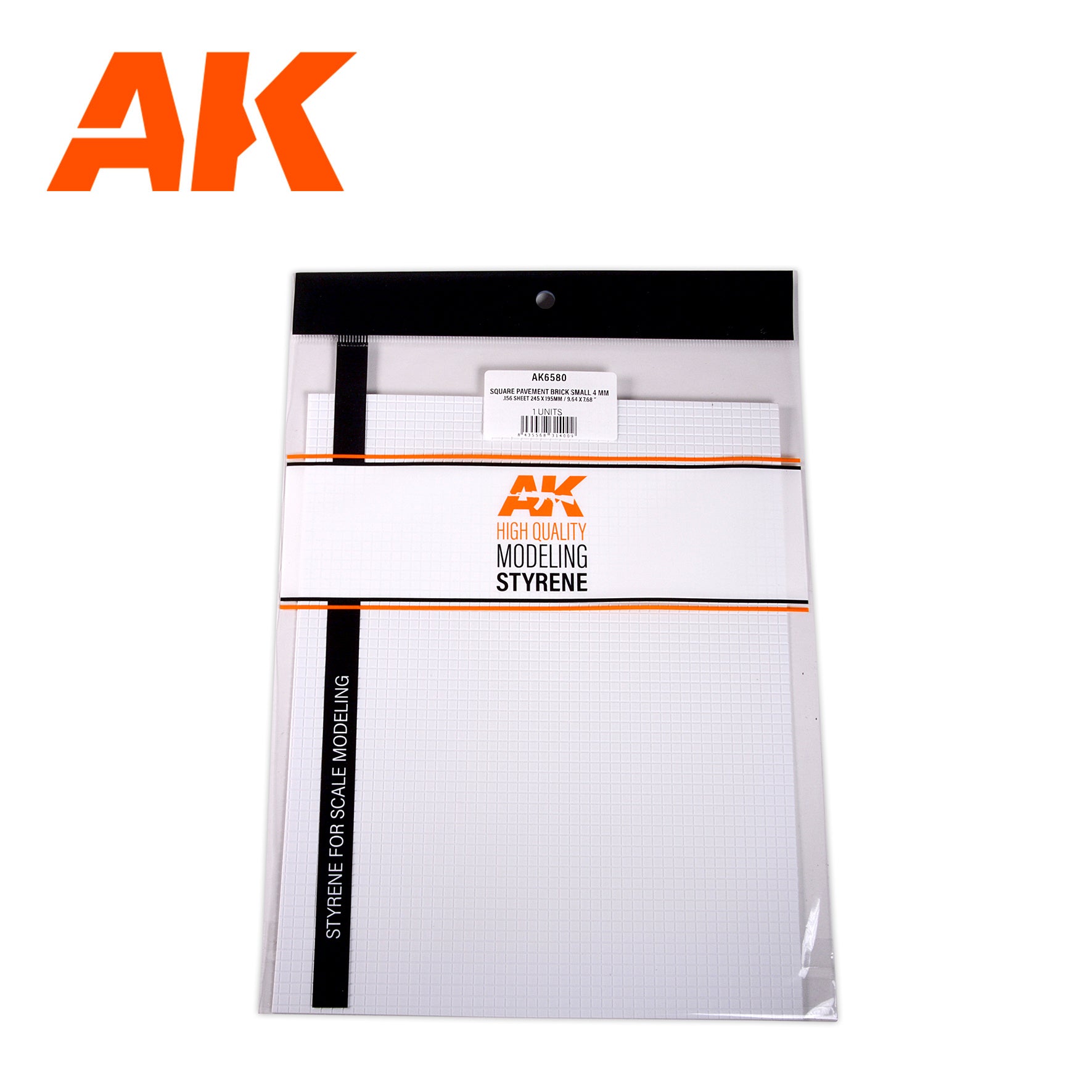 AK6580 - Square Pavement Brick SMALL - 4mm/156 sheets - 245 x 195