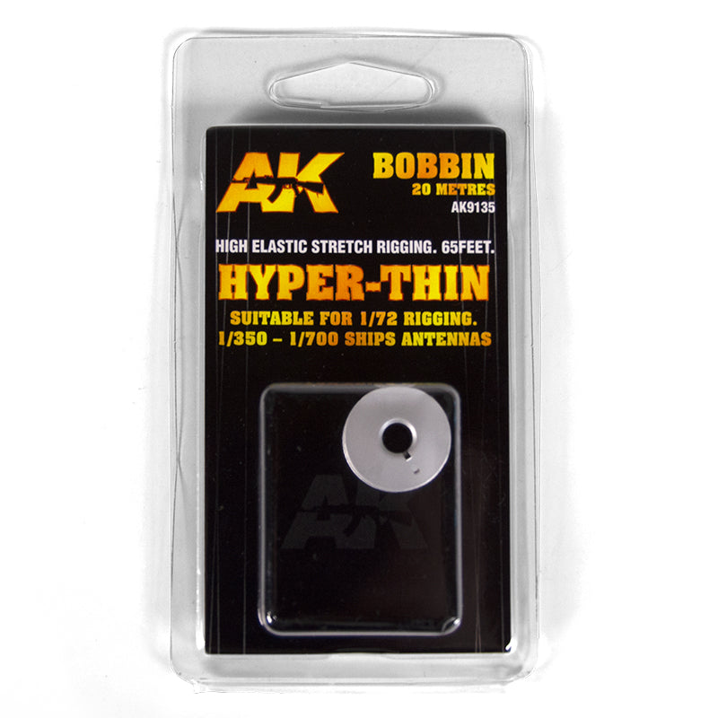 AK9135 - ELASTIC RIGGING BOBBIN HYPER-THIN (SUITABLE FOR 1:72 / 1:350 / 1:700)