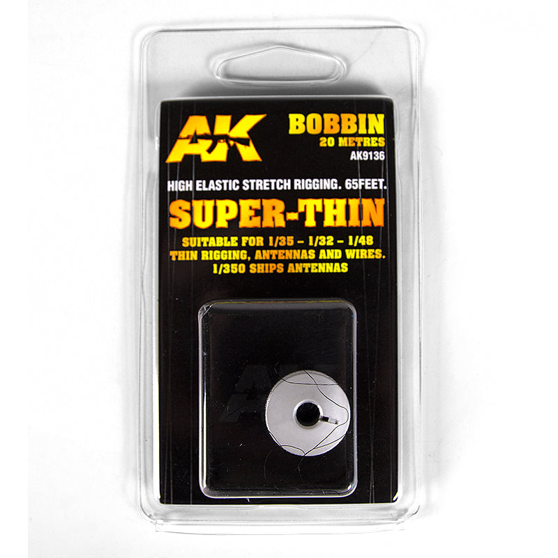 AK9136 -ELASTIC RIGGING BOBBIN SUPER-THIN (SUITABLE FOR 1:35 / 1:32 / 1:48 / 1:350)