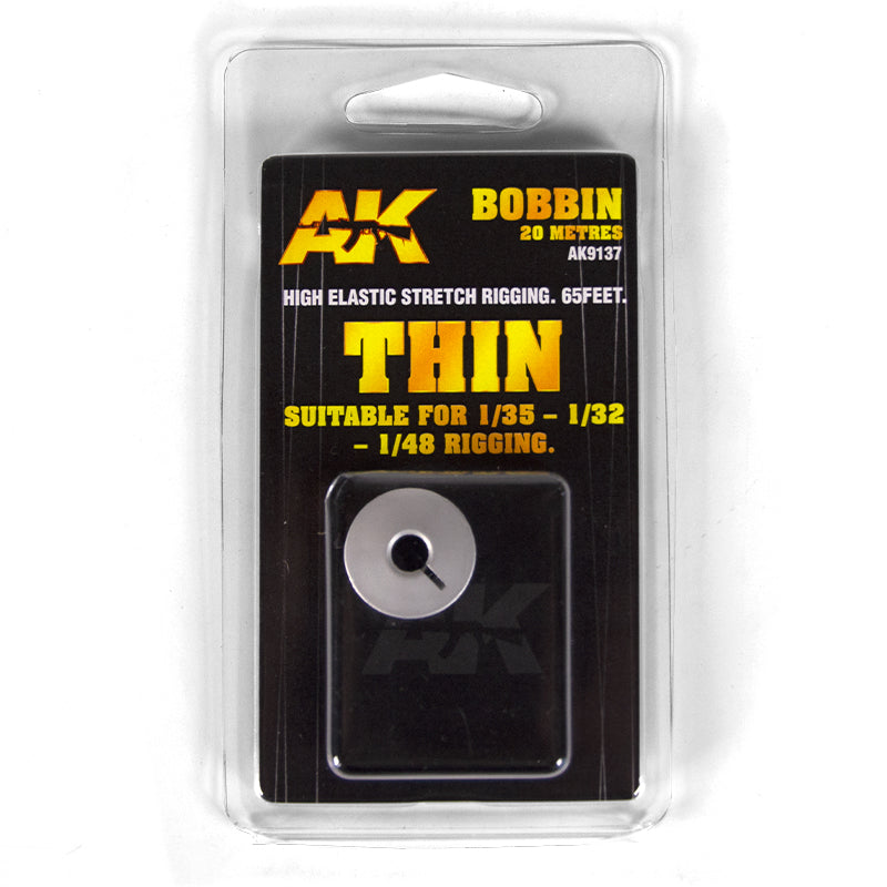 AK9137 - ELASTIC RIGGING BOBBIN THIN (SUITABLE FOR 1:35 / 1:32 / 1:48 )