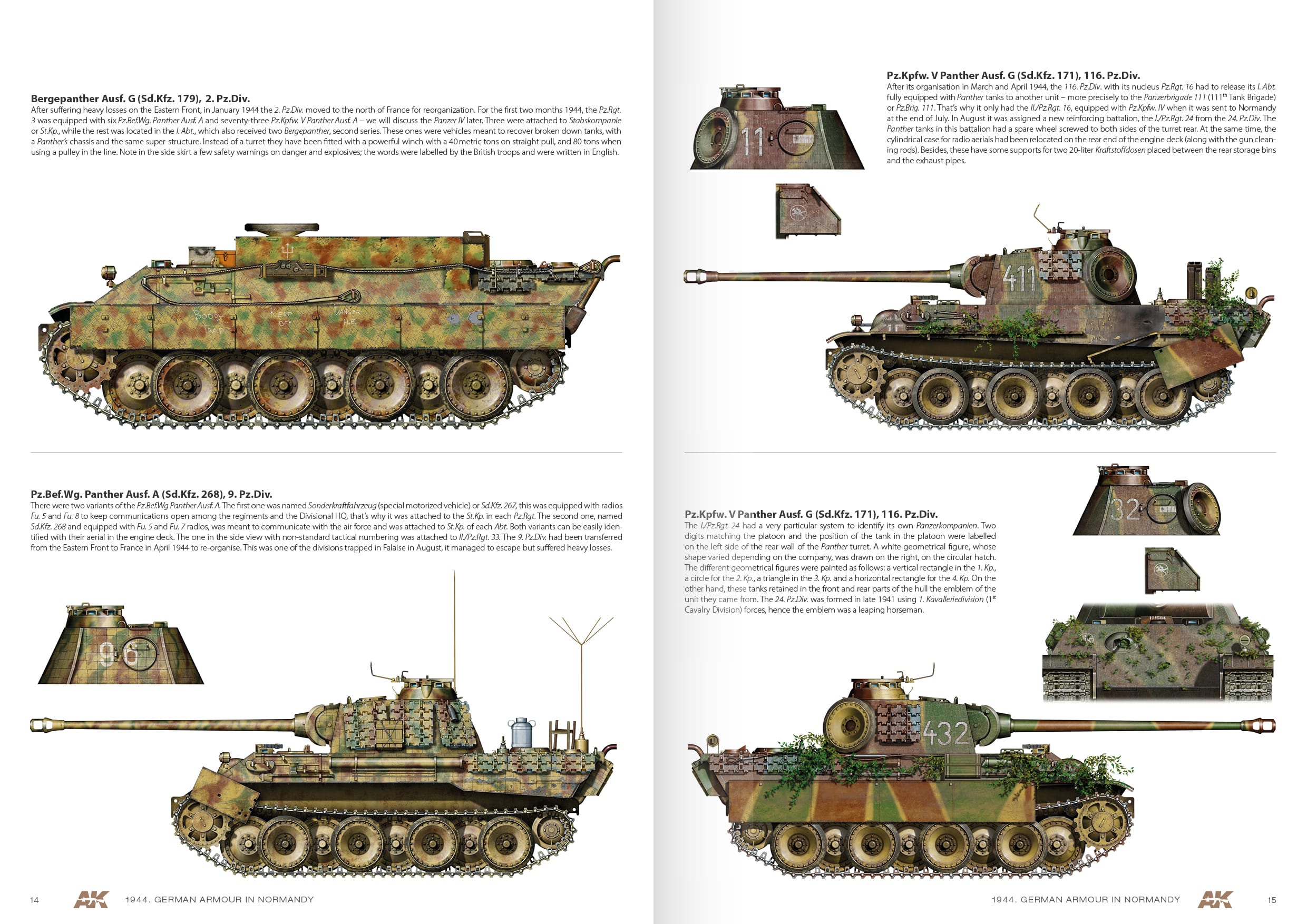 AK916 - 1944 GERMAN ARMOUR IN NORMANDY – CAMOUFLAGE PROFILE GUIDE