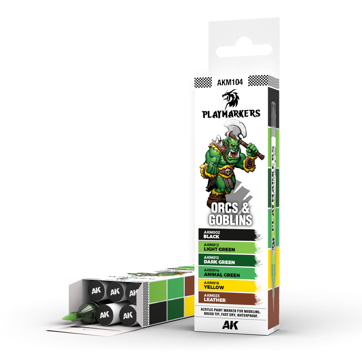 AKM104 - PLAY MARKERS SET - ORCS AND GOBLINS - SET OF 6
