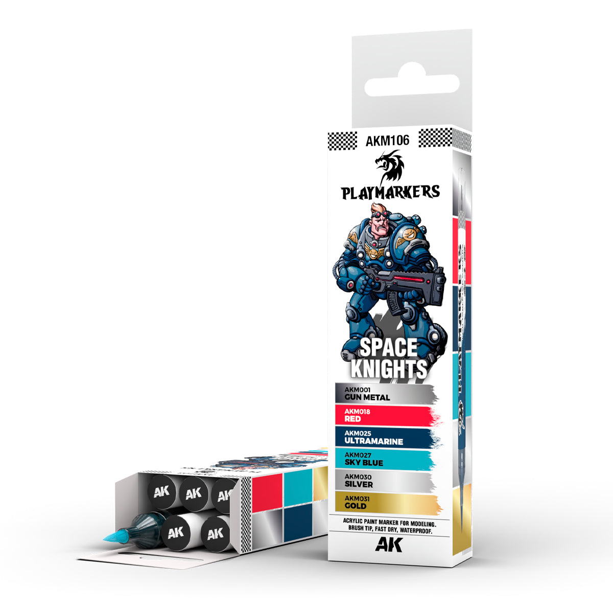 AKM106 - PLAY MARKERS SET - SPACE KNIGHT  - SET OF 6