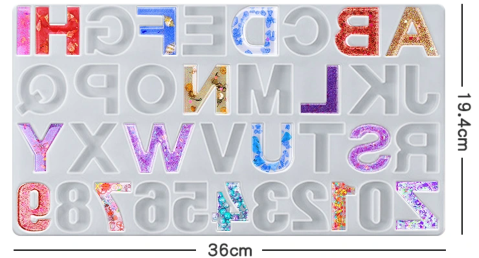 C028 - Large Alphabet Mould Tray 36CM X 19.4CM -