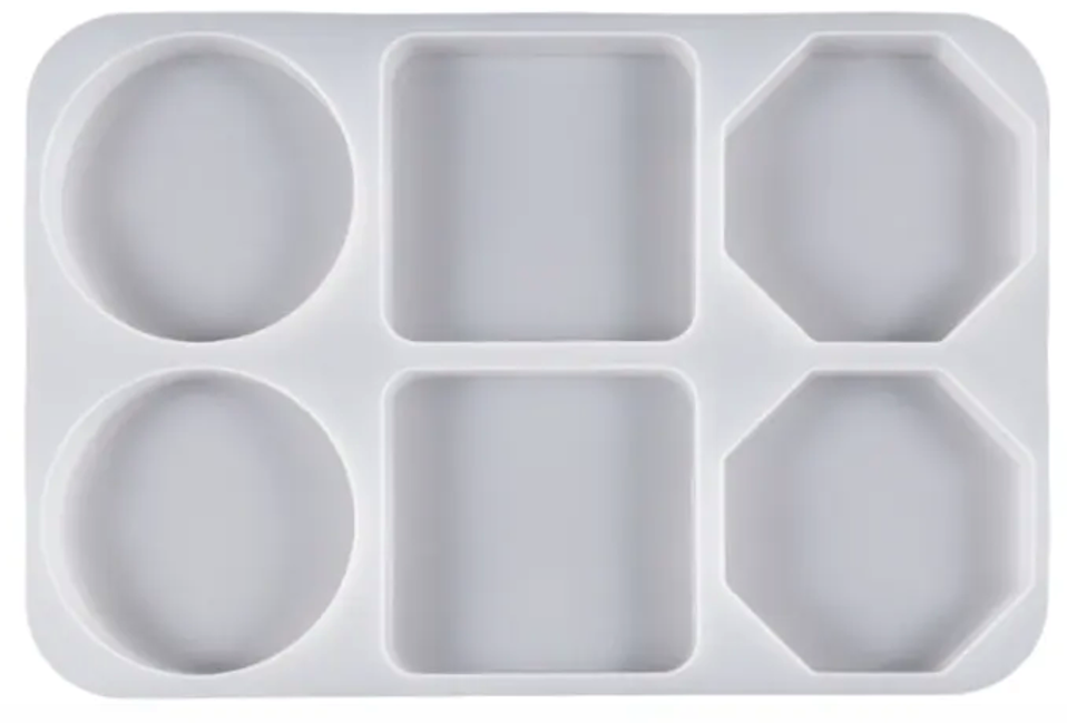 C055 - Round, Square and Hexagon Deep Mould (6 TRAY)