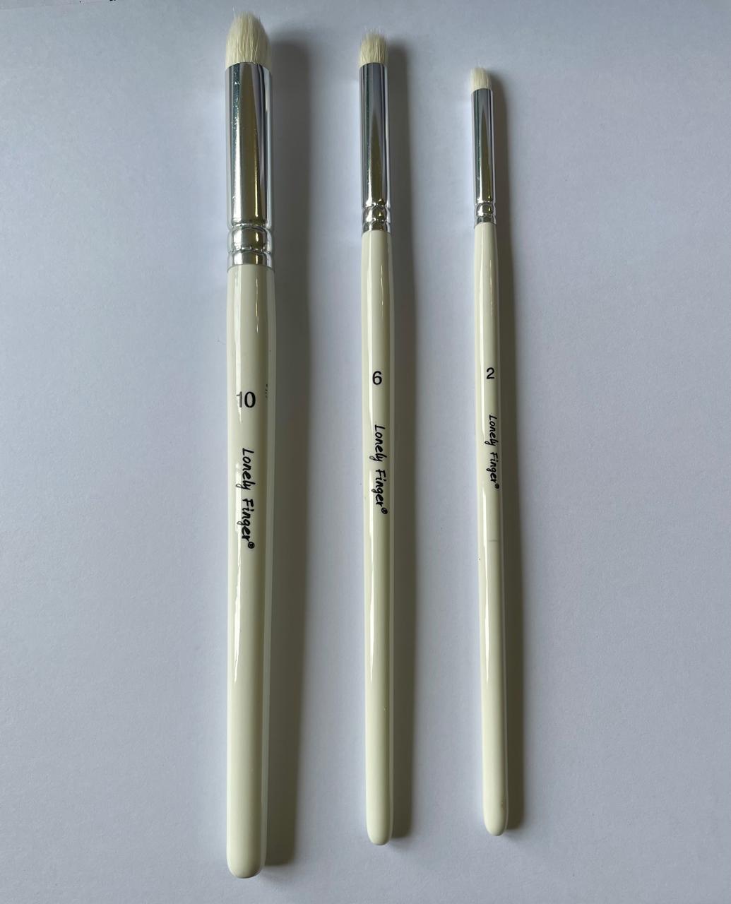 B026 - 3pc Dry Brush Set - Sizes 2,6,10