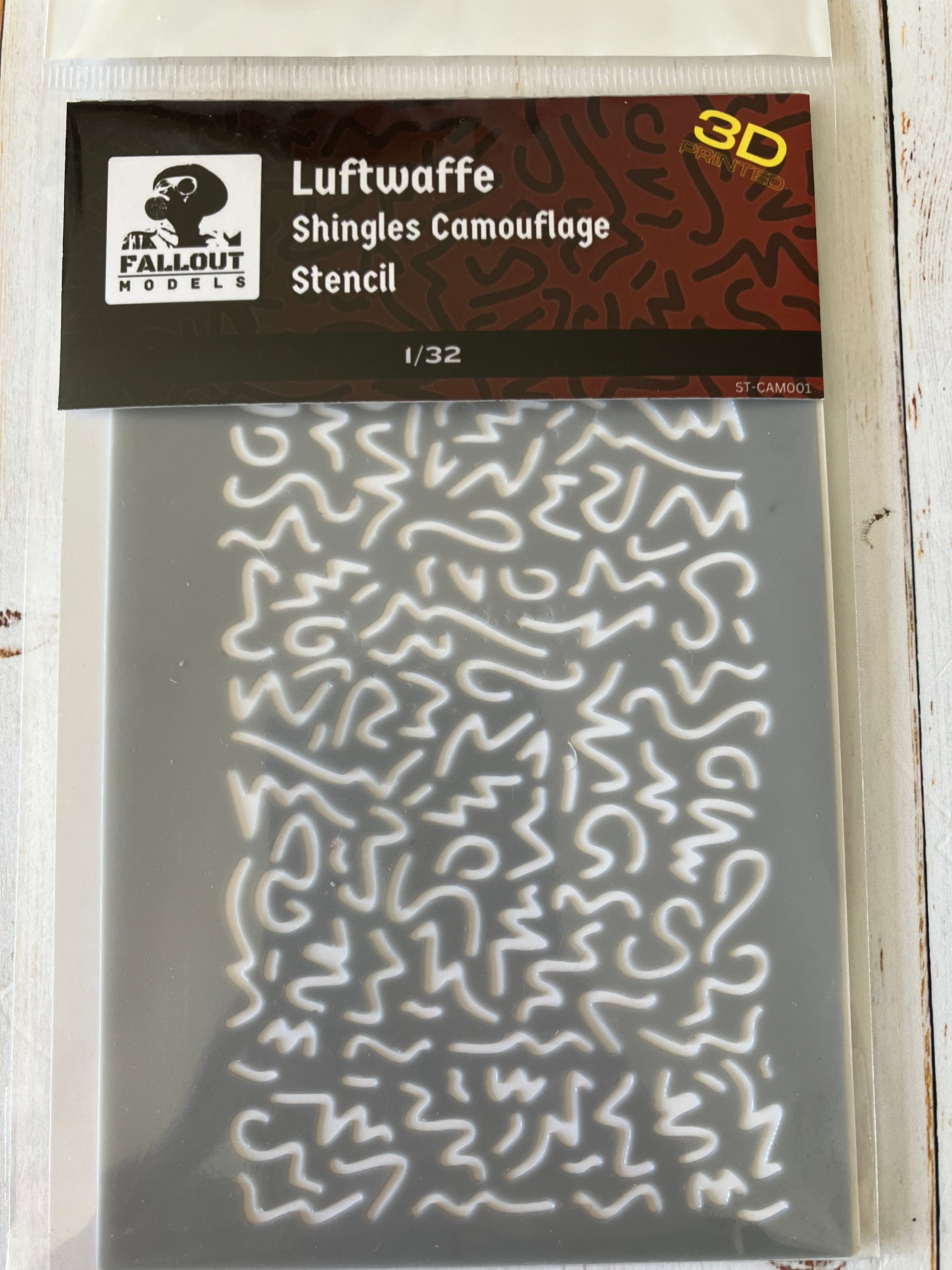 Luftwaffe Shingles Camouflage Stencil 1/32