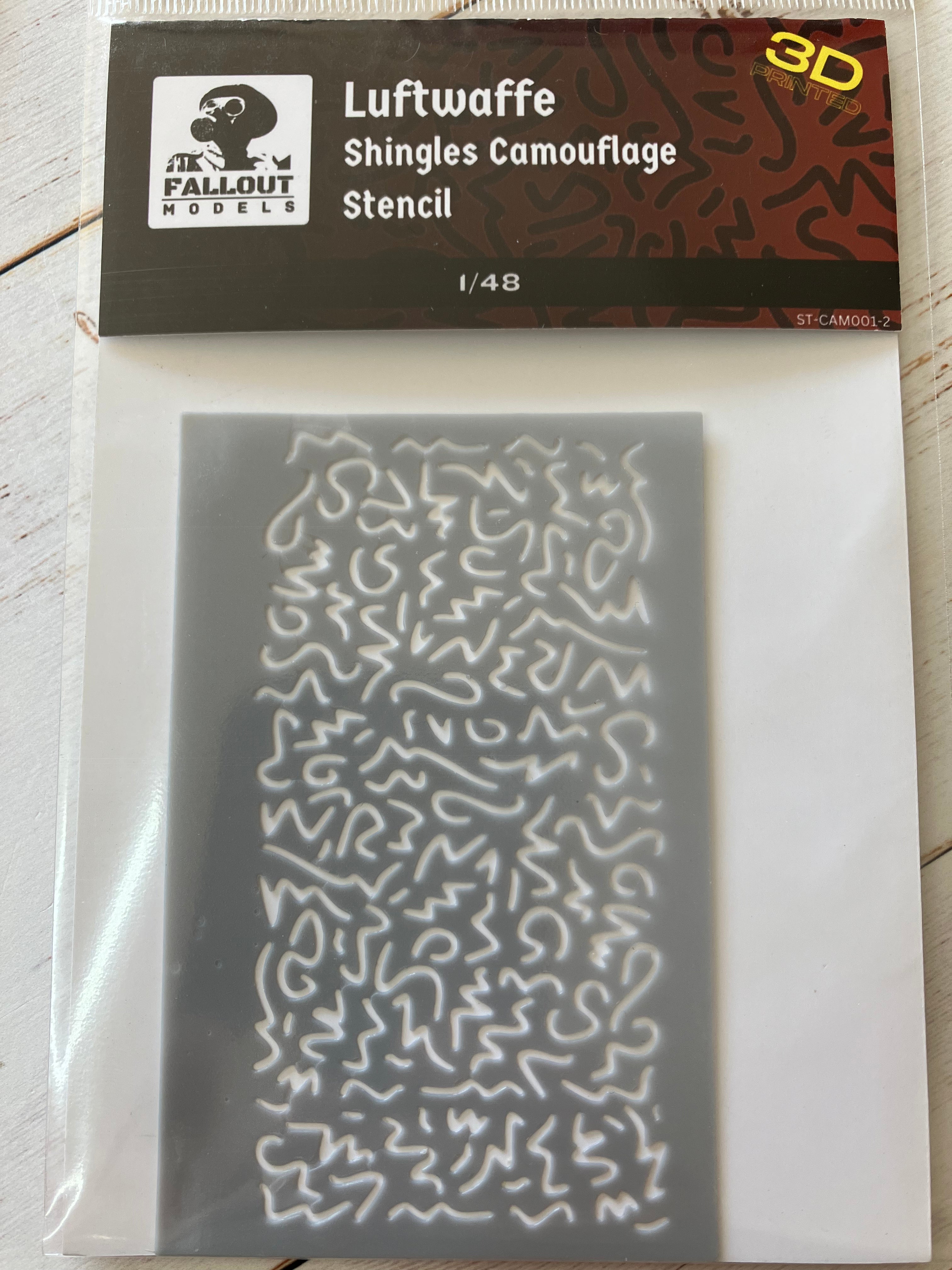 Luftwaffe Shingles Camouflage Stencil 1/48