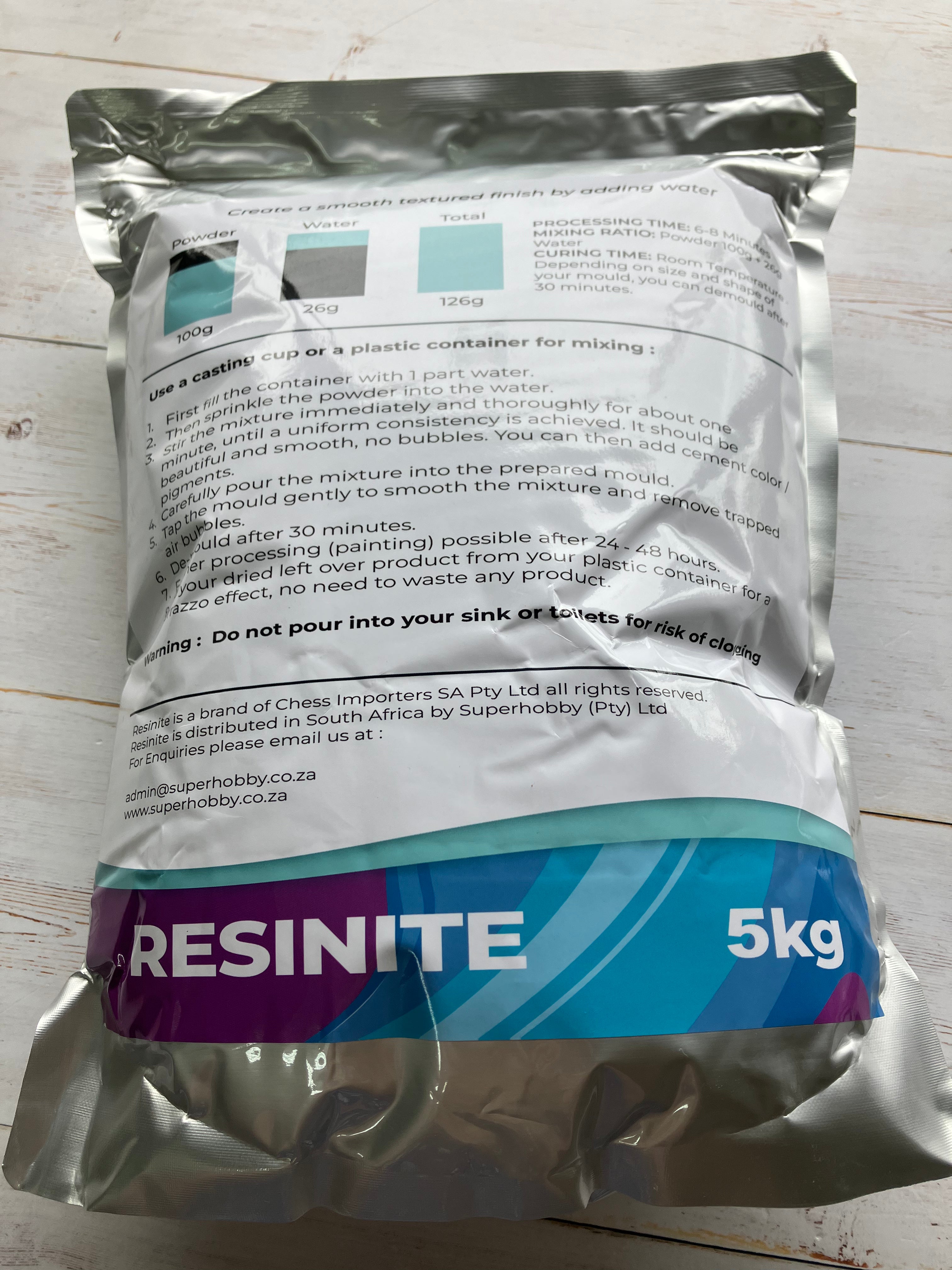 Resinite Extra White Resin Casting Powder 5 kg