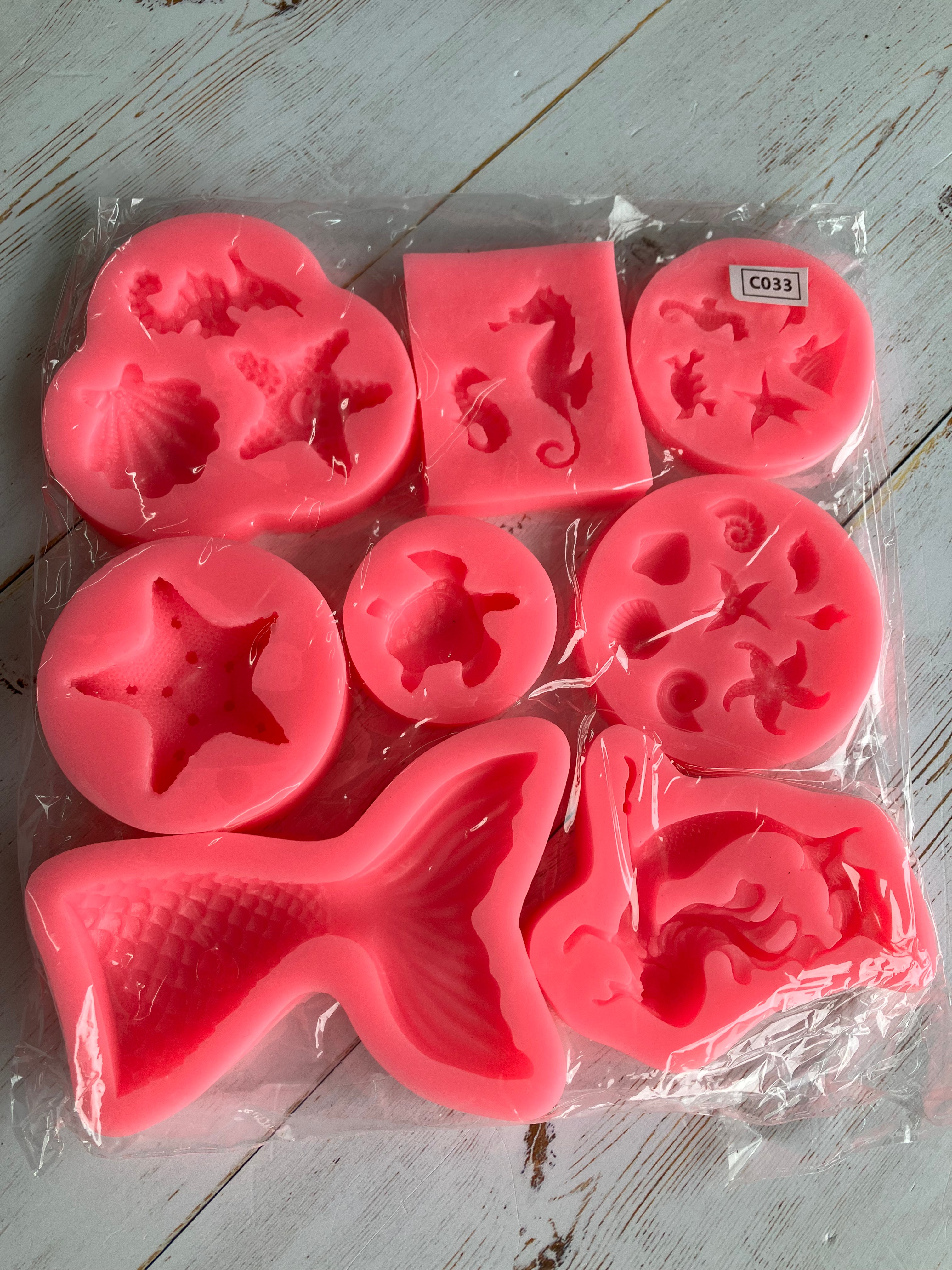 C033 - Sea Themed Mould Set (8 moulds)