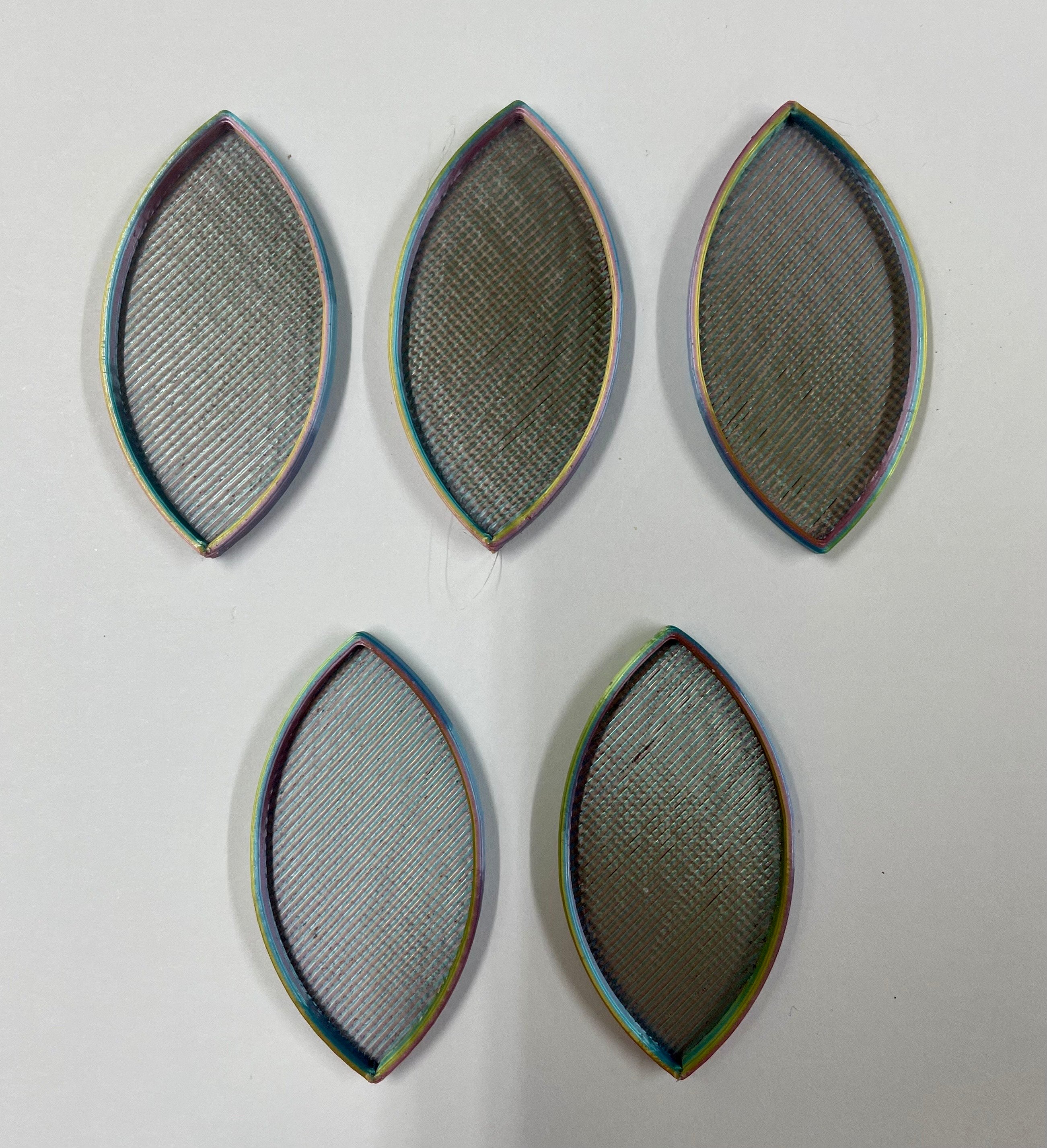 3D Gizmo's -  Purple - Blue - Gold (5 x Leaf Bezel)
