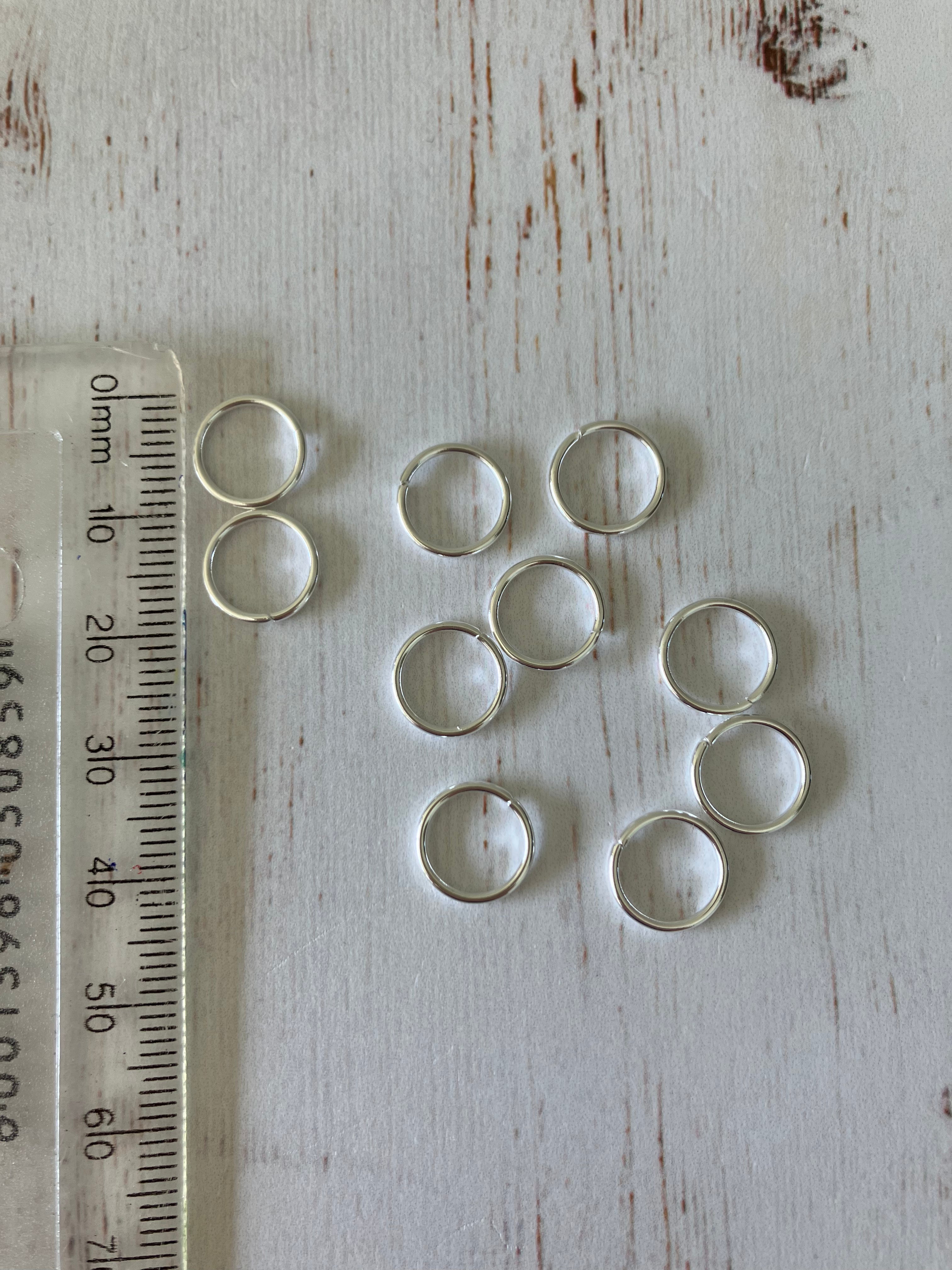 304 Stainless Steel Jump Rings, Open Jump Rings, Silver 10 x 1mm, Inner 8mm