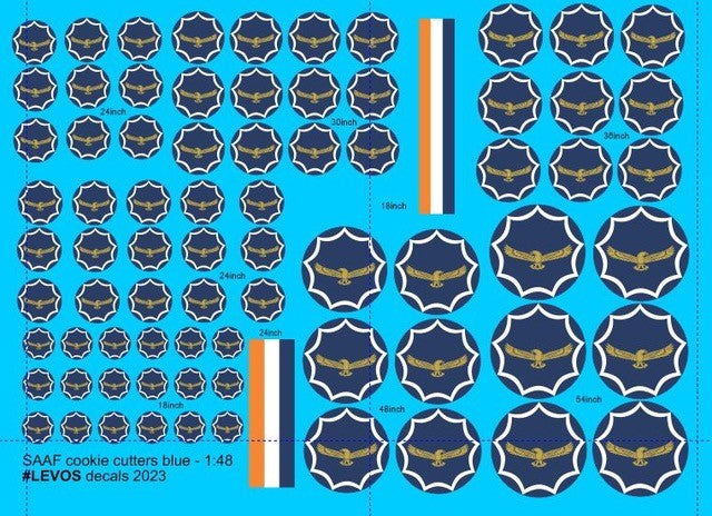 1/48 SAAF Cookie Cutter Eagle Blue - Scale Decals