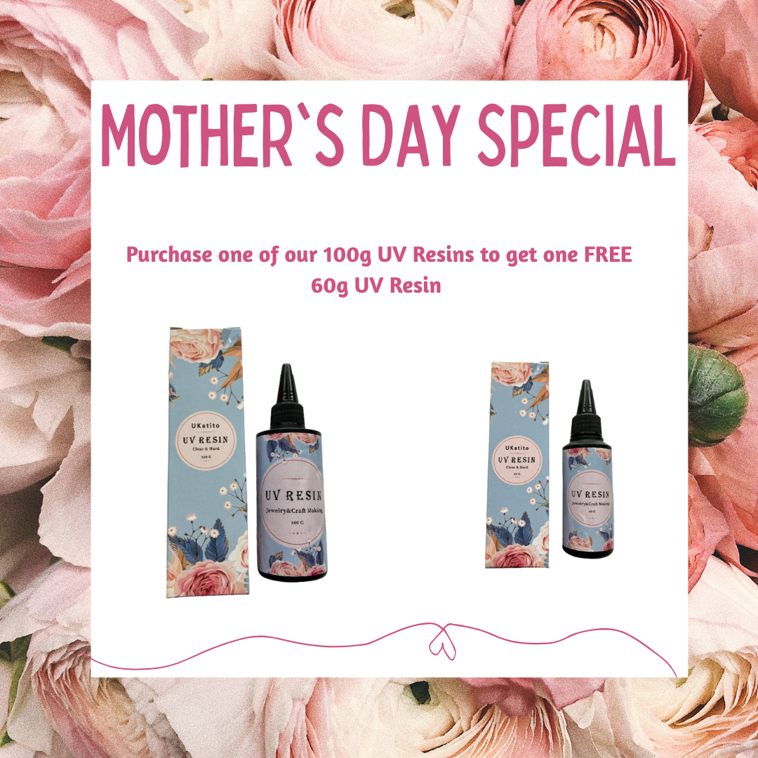 MOTHERS DAY SPECIAL !!! Buy one 100g UV Resin to get one 60g UV Resin FREE !!