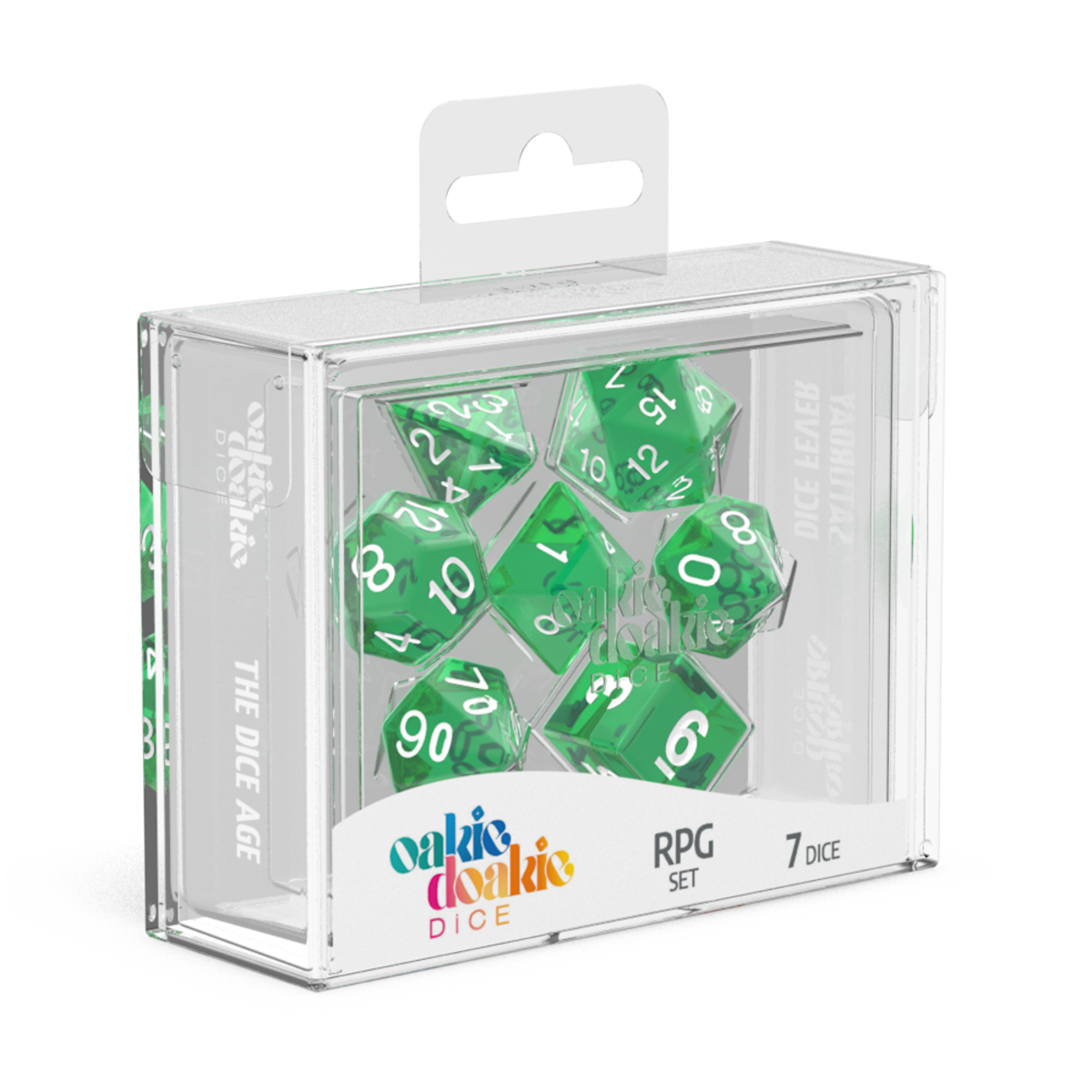 oakie doakie DICE RPG Set Translucent Series (7)