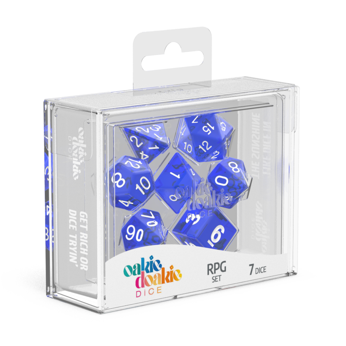 oakie doakie DICE RPG Set Translucent Series (7)