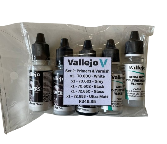 Vallejo - Set 2: Primers and Varnishes x5 paints