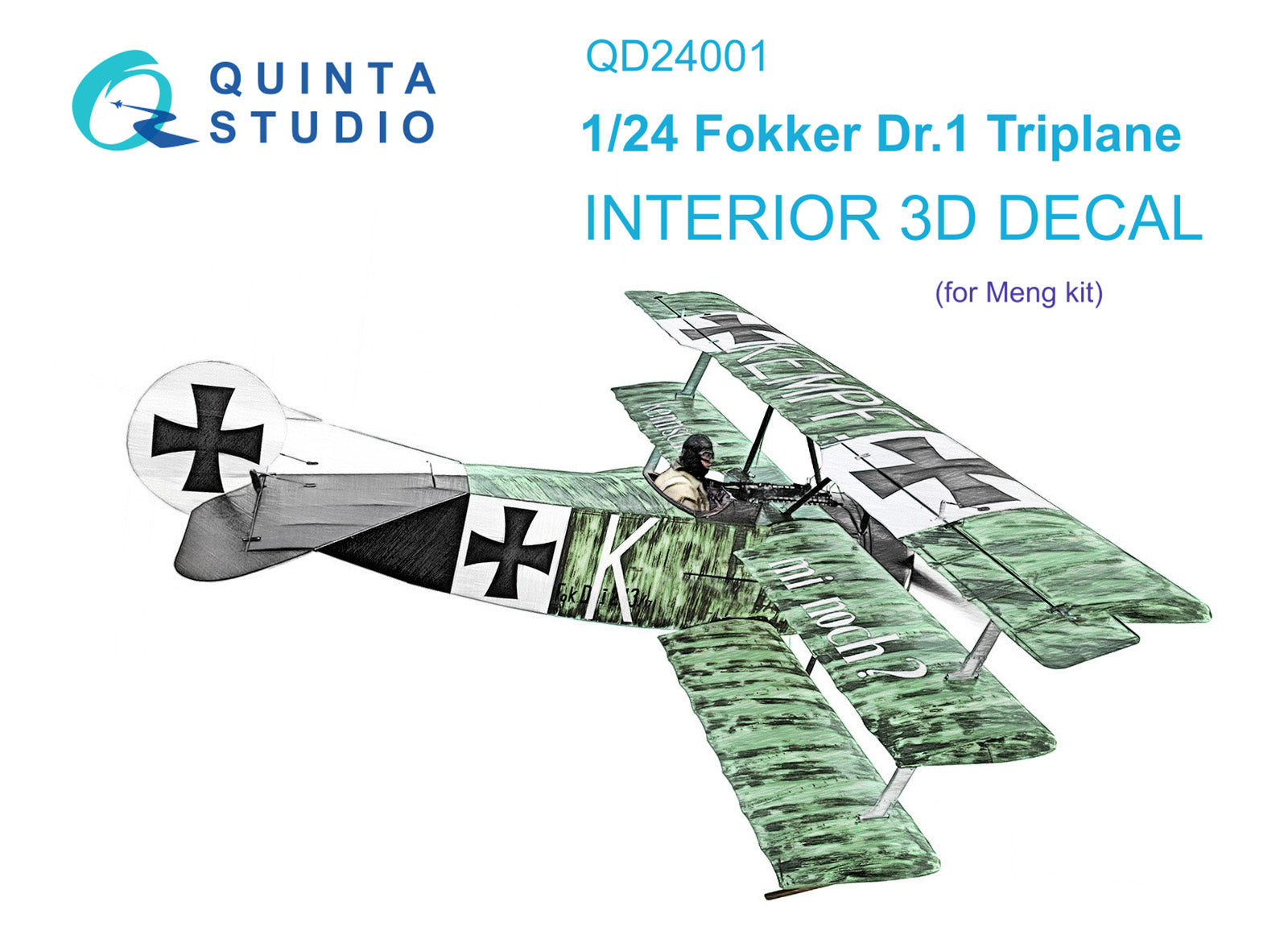 Quinta Studio - 1/24 Fokker Dr.1 QD24001 for Meng kit