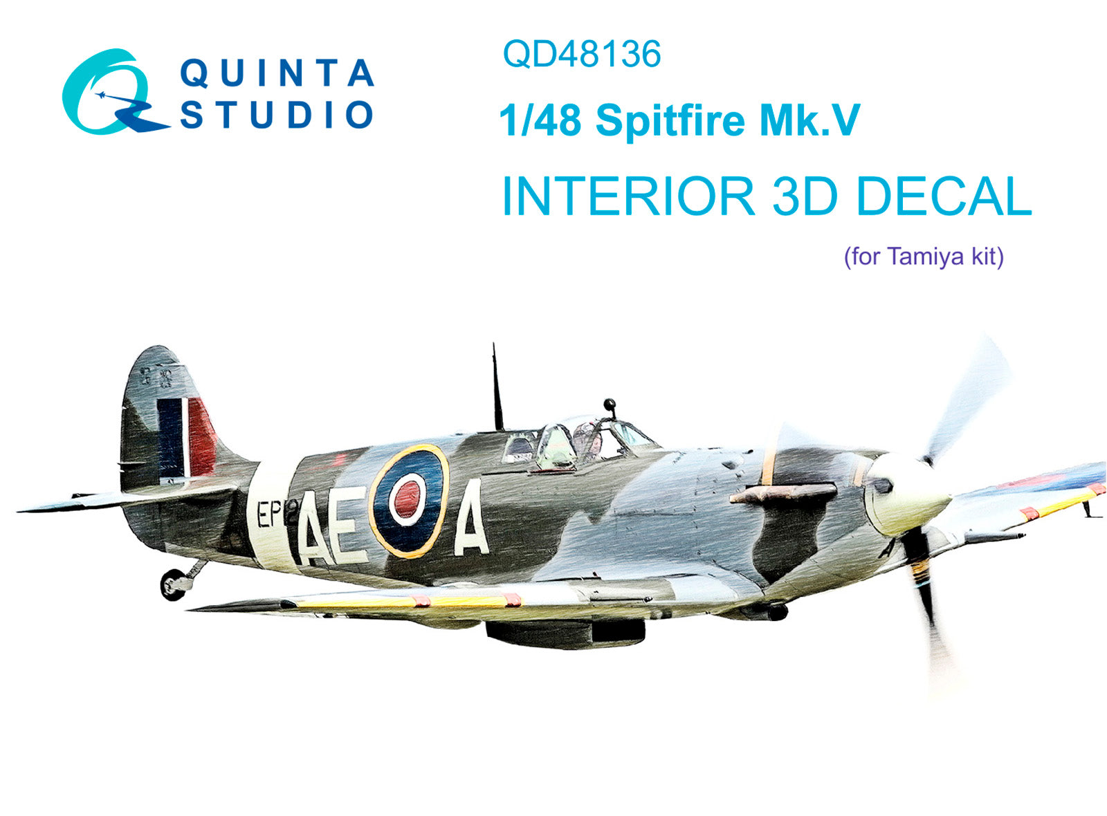 Quinta Studio - 1/48  Spitfire Mk.V  QD48136 for Tamiya kit