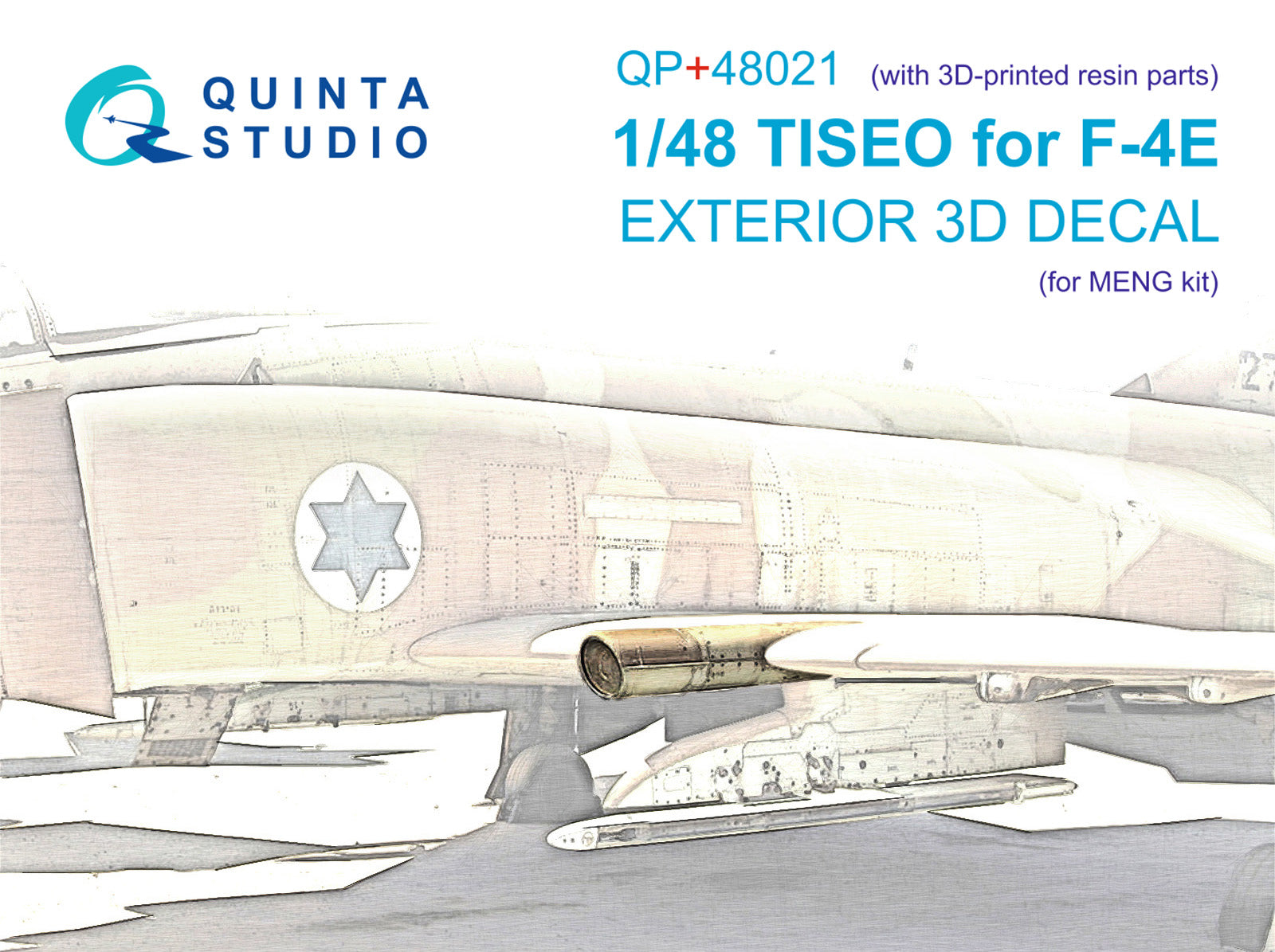Quinta Studio - 1/48 Tiseo for F-4E - QP+48021 for MENG kits (with 3-D printed resin parts)