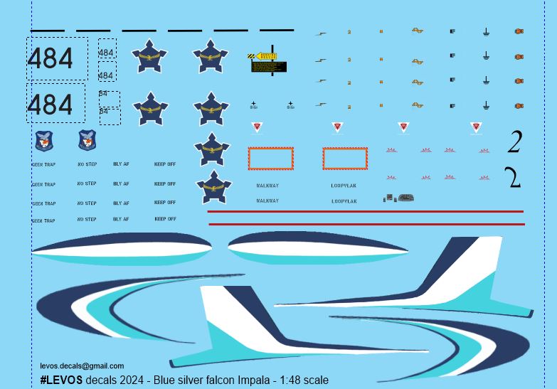 1/48 SAAF Blue Silver Falcon Impala