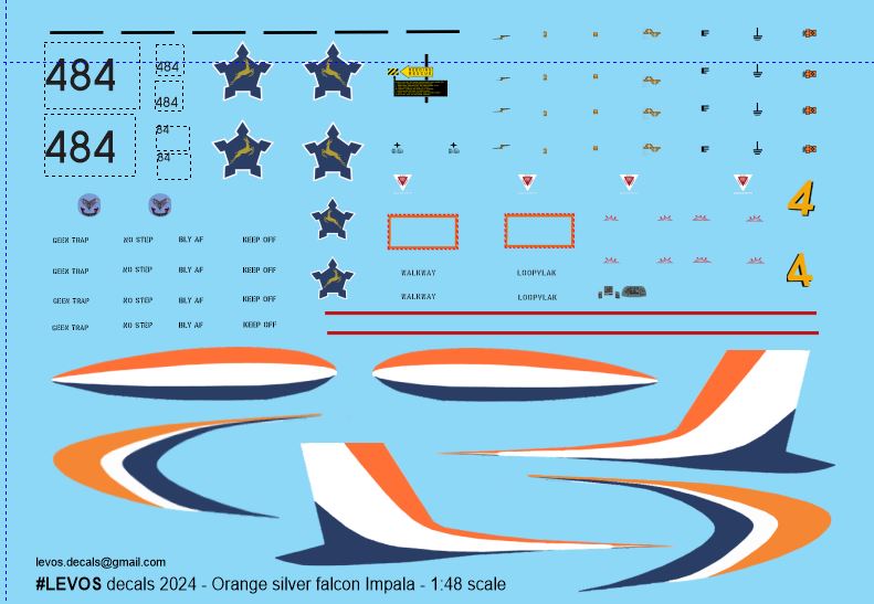 1/48 SAAF Orange Silver Falcon Impala