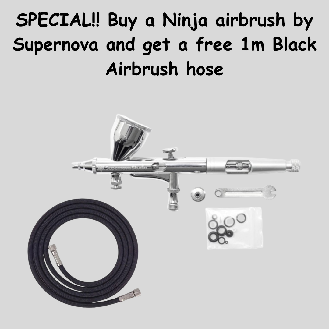 SPECIAL!!!! Buy a Ninja Airbrush by Supernova Studio and get a 1m Black Airbrush hose FREE!!!