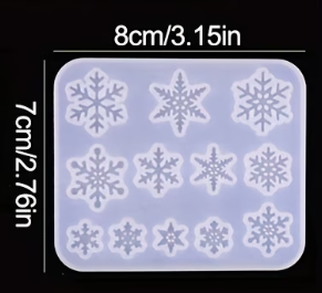 Small Silicone - Snowflake Mould - 8CM X 7CM