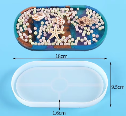 C064 - Oval Tray Mould - 18CM X 9.5 CM