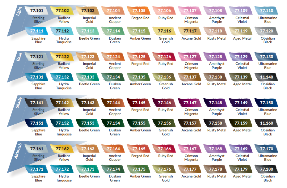 77.250 - True Metallic Metal – Full Collection - Vallejo Cases