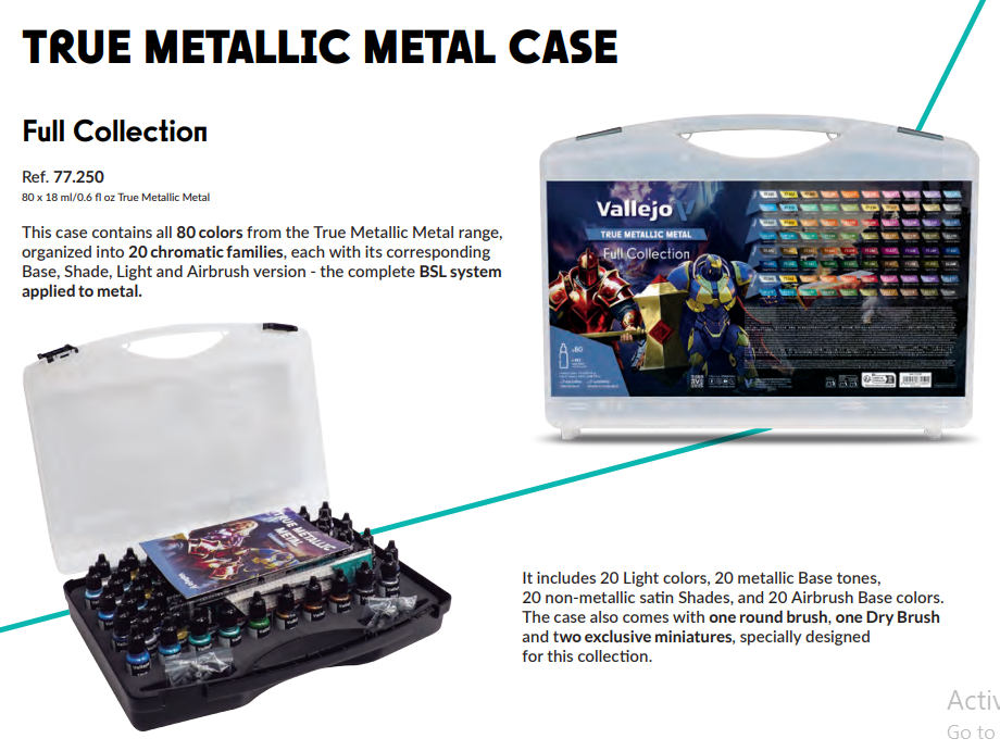 77.250 - True Metallic Metal – Full Collection - Vallejo Cases