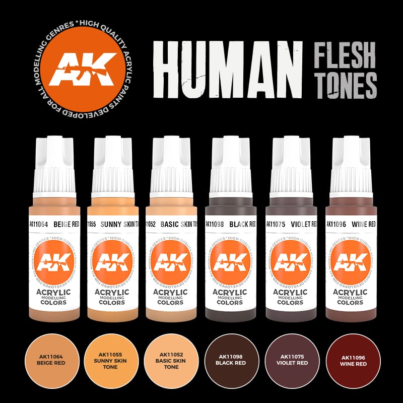 AK11603 -  Human Flesh Tones Set