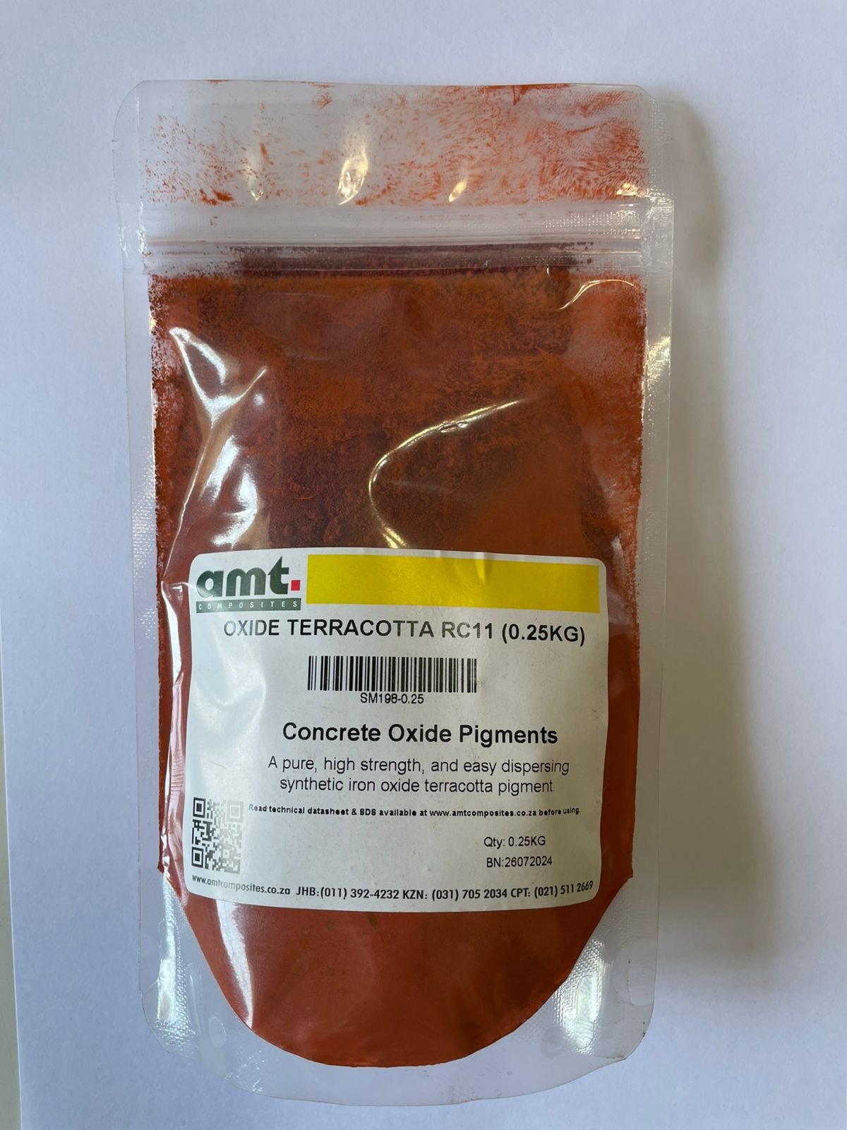 Terracotta Oxide Colour for Concrete RC11 – 0.25kg