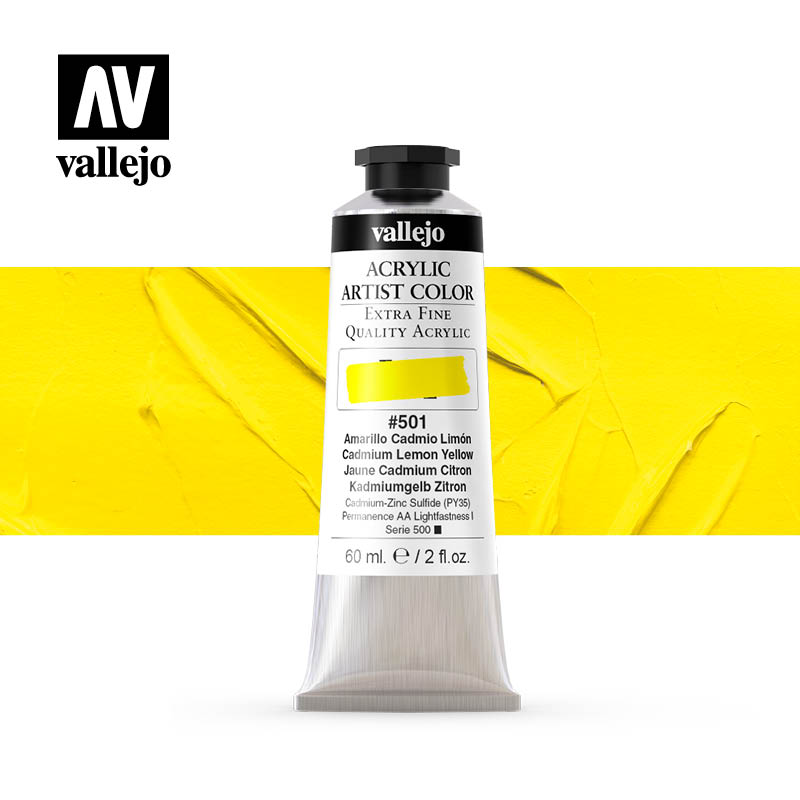 16.501 - Acrylic Artist Color - Cadmium Lemon Yellow - 60 ml