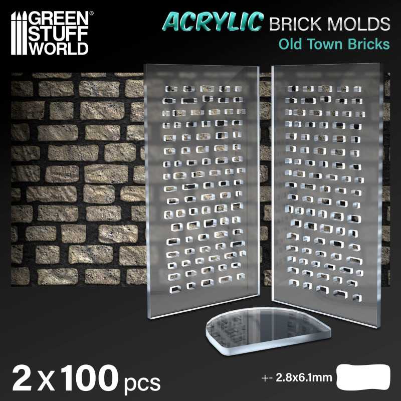 12561 - Acrylic Molds - Old Bricks (Pack of 2)