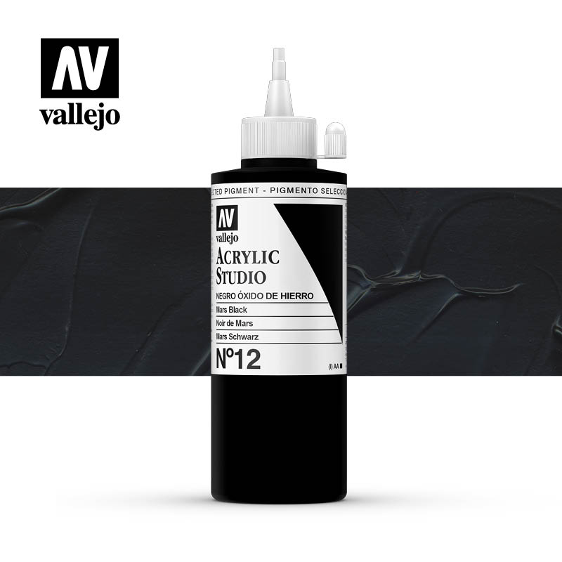 22.012 - Mars Black - Acrylic Studio - 200 ml