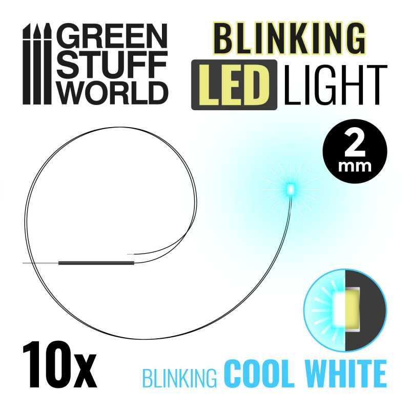 3652 - BLINKING LEDs - COOL WHITE - 2mm