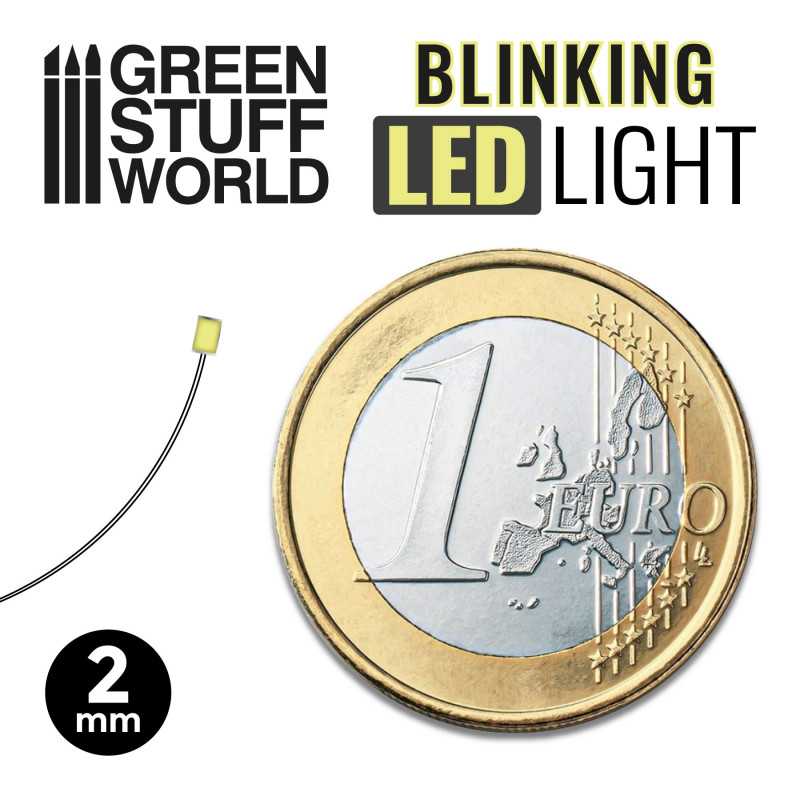 3652 - BLINKING LEDs - COOL WHITE - 2mm