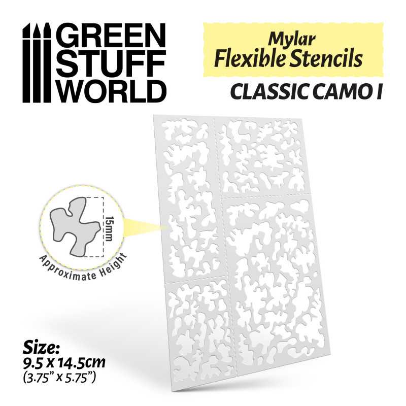 3682 - Mylar Flexible Stencil - Classic Camo 1