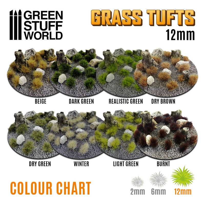 10666 - Grass TUFTS 12mm XL - LIGHT GREEN