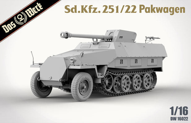 DW16022 -  1/16 - Sd.Kfz. 251/22 Ausf. D "Pakwagen" - No Figures Included