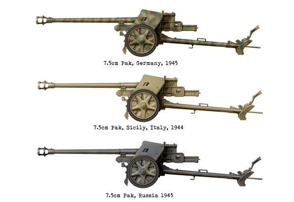 DW16020 - 1/16 - German 7,5cm PaK40 (mid/late) 2 in 1 - no figures included