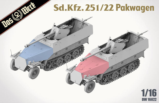 DW16022 -  1/16 - Sd.Kfz. 251/22 Ausf. D "Pakwagen" - No Figures Included
